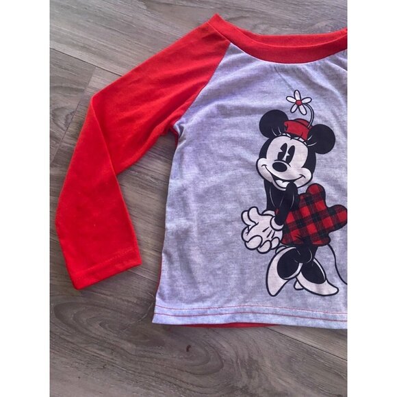 Disney Pajamas Top Minnie Mouse 100% Polyester Flame Resistant 3T - Picture 9 of 9
